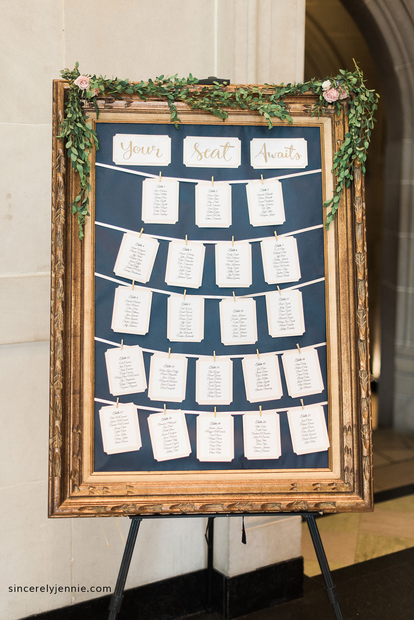 Sincerely, Jennie - DIY Wedding Seating Chart Instructions & Supplies
